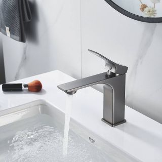 Смеситель для раковины Shevanik S6101T оружейная сталь